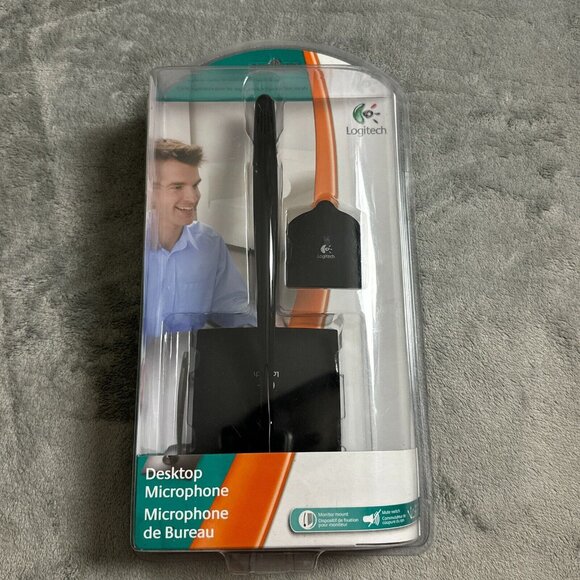 Logitech Black 3.5mm Connector Desktop Microphone, New & Sealed 980240-0403 - Picture 1 of 11